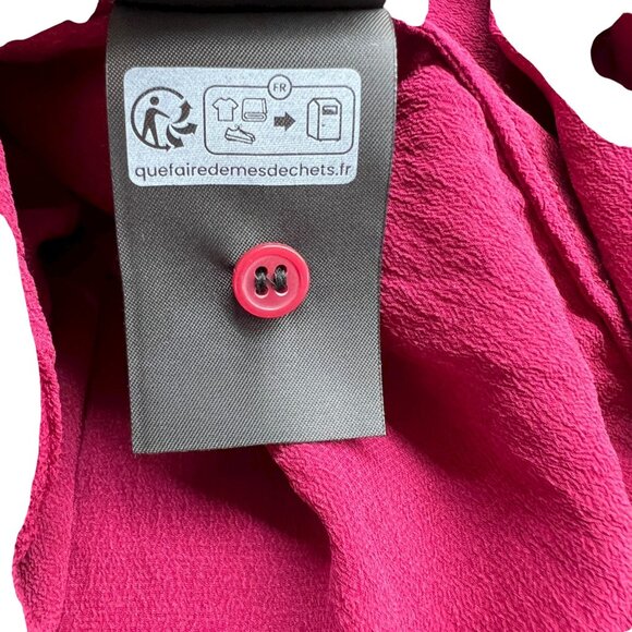 & Other Stories Silk Button-Up Blouse Long Sleeve Burgundy Red Size 4 - Picture 12 of 12